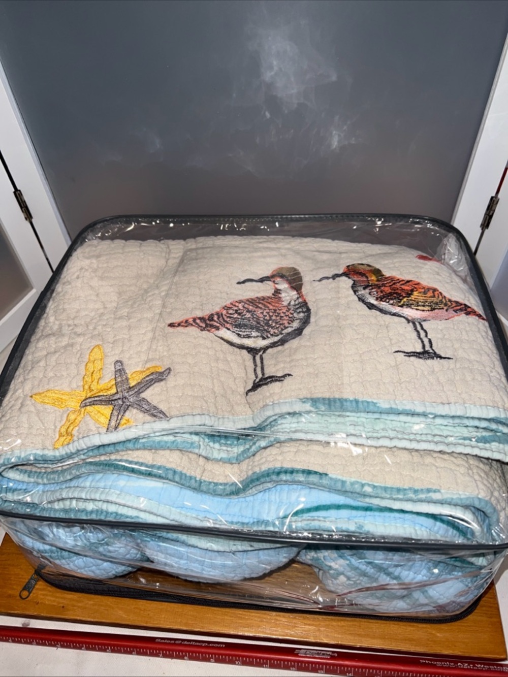 Greenland Home Fashions Maui Coastal Cotton Quilt Queen 90x90 Cottage Core ECU